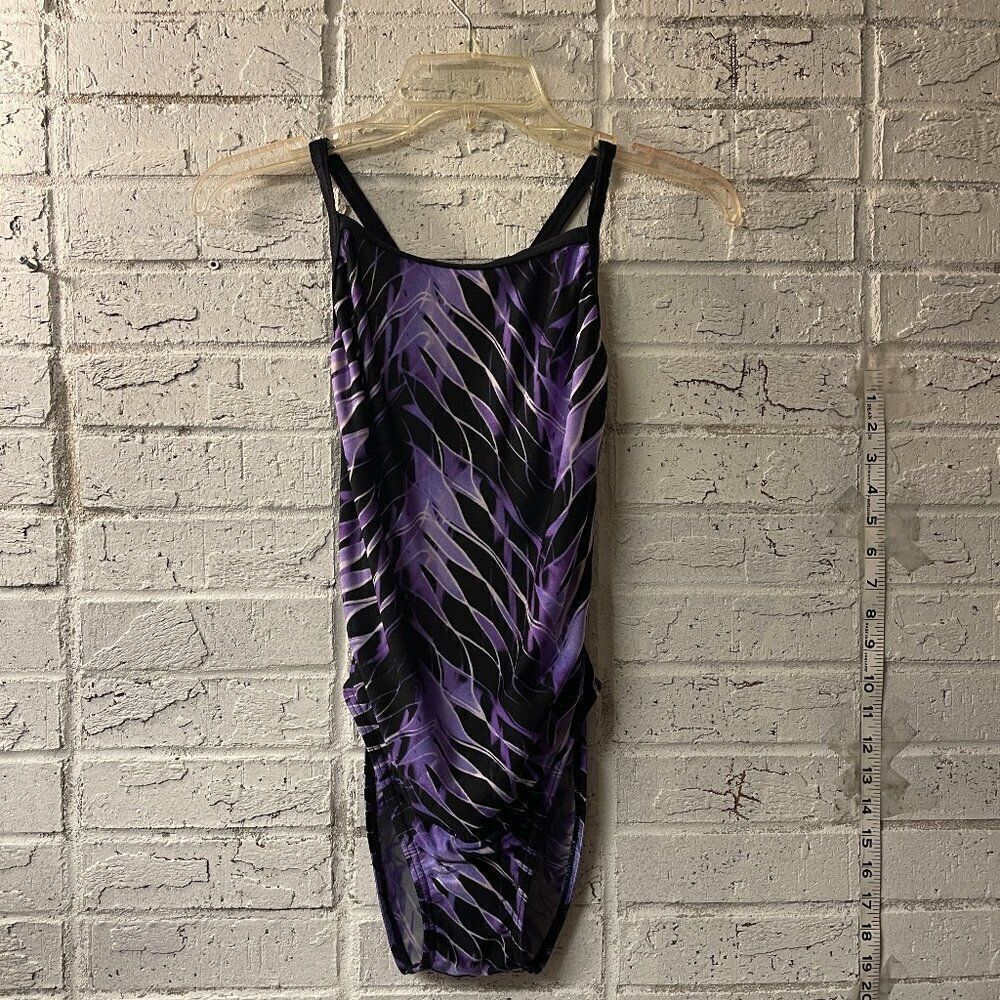Vintage SPEEDO Style Purple One piece competition style swimsuit Small